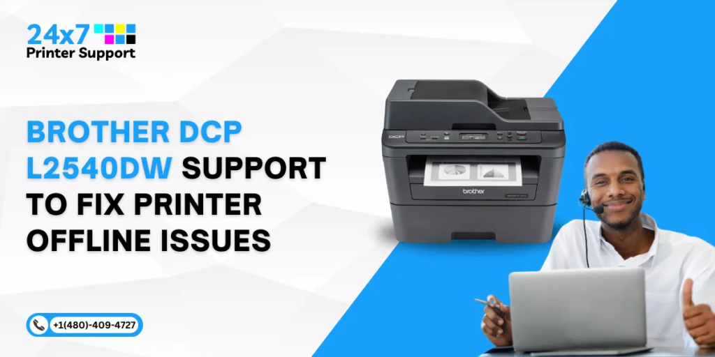Brother DCP-L2540DW support to fix printer offline issues