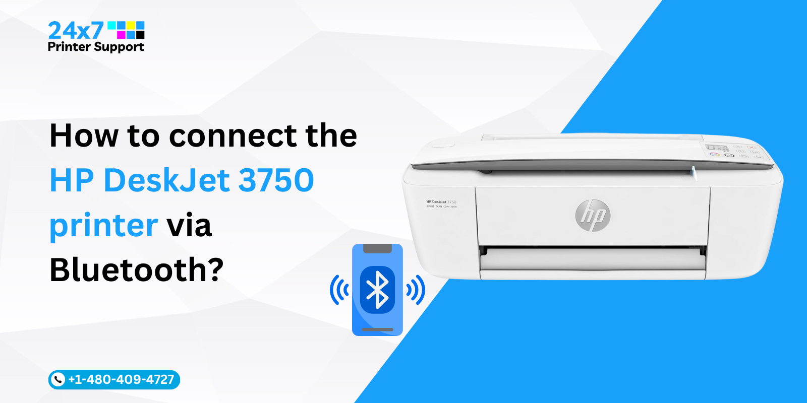 How to connect the HP DeskJet 3750 printer via Bluetooth?
